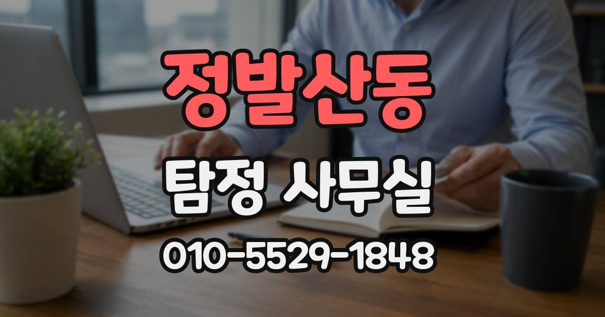 정발산동 탐정 사무실