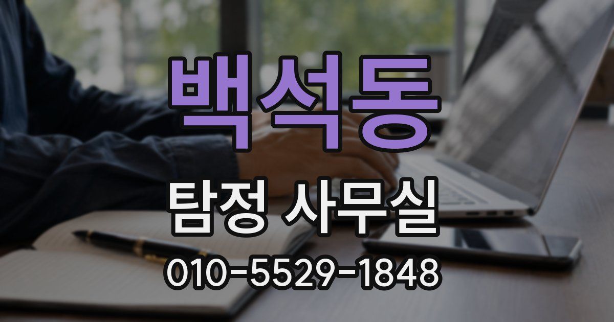 백석동 탐정 사무실