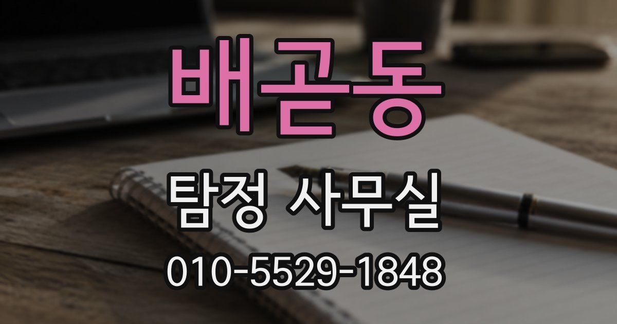 배곧동 탐정 사무실
