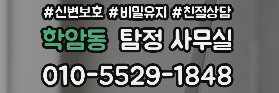 학암동 탐정 사무실