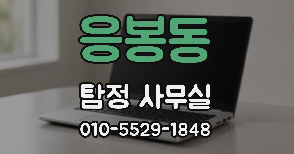 응봉동 탐정 사무실