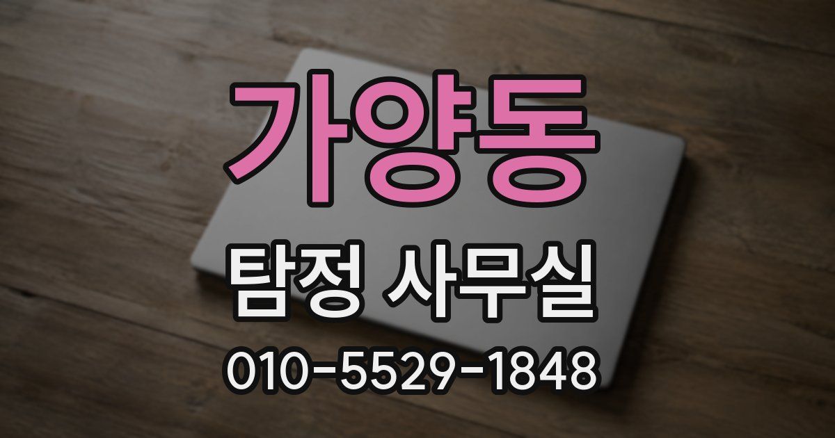가양동 탐정 사무실