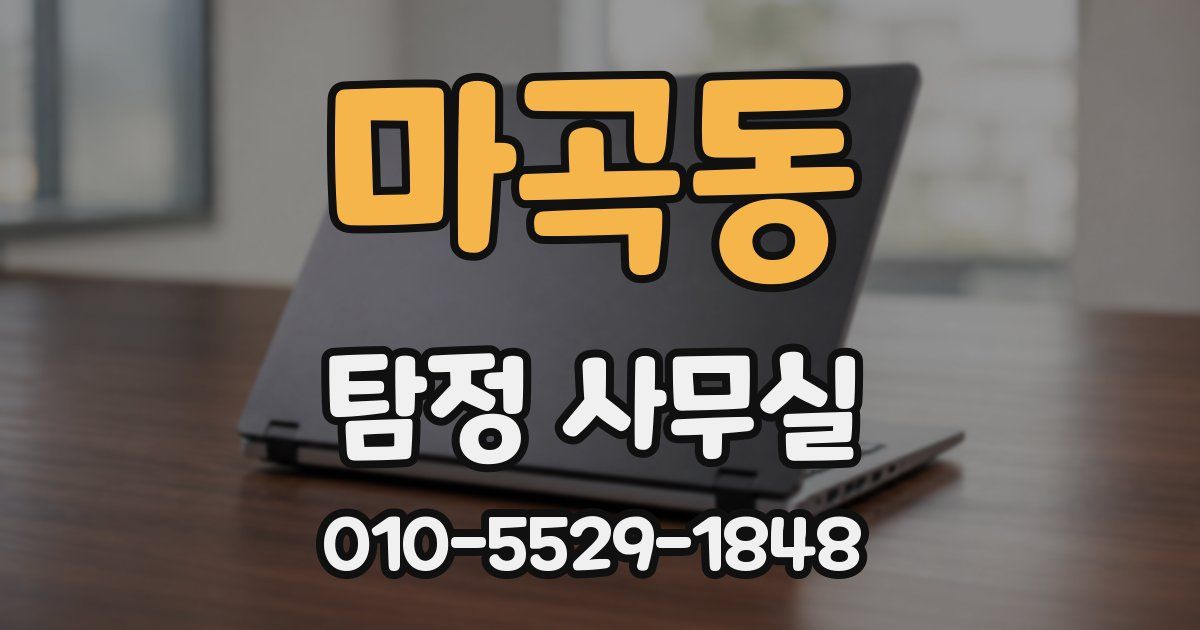 마곡동 탐정 사무실