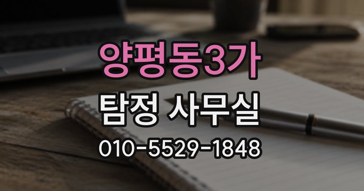 양평동3가 탐정 사무실