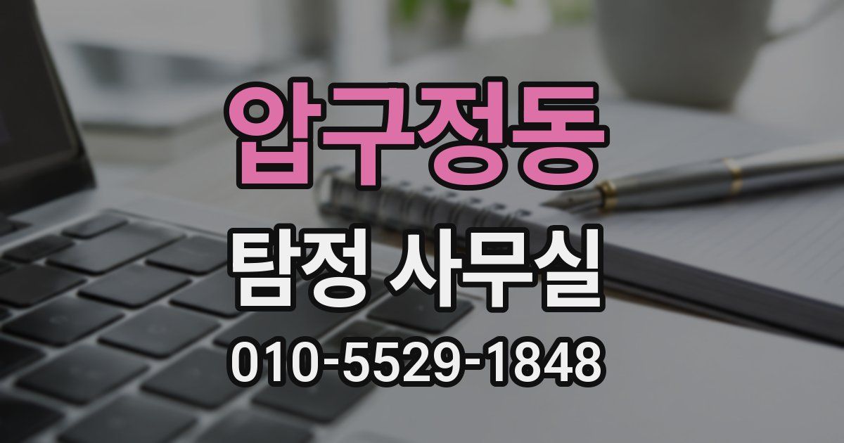 압구정동 탐정 사무실