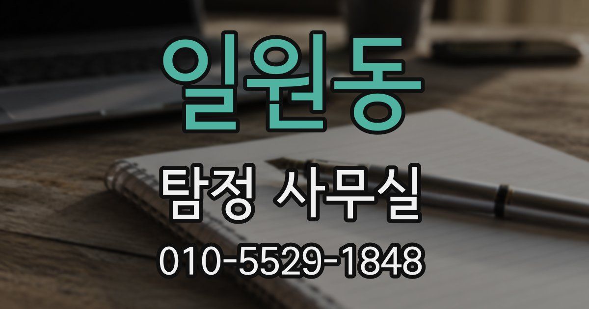 일원동 탐정 사무실