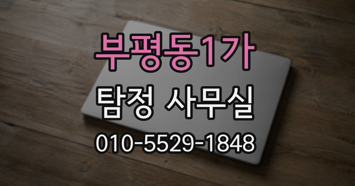 부평동1가 탐정 사무실