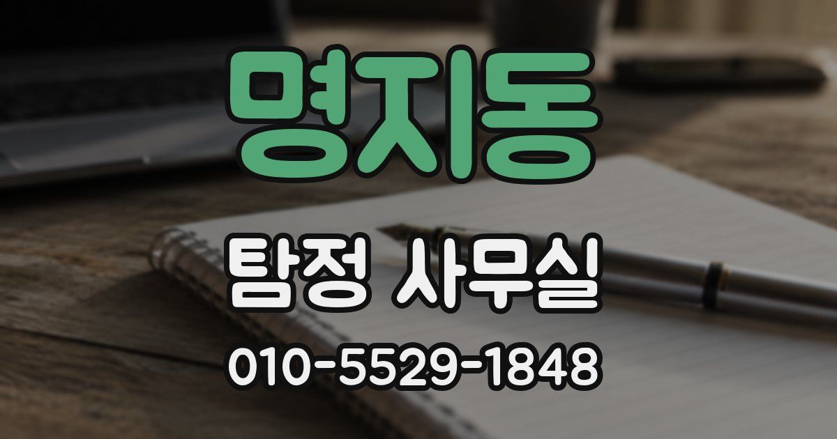 명지동 탐정 사무실