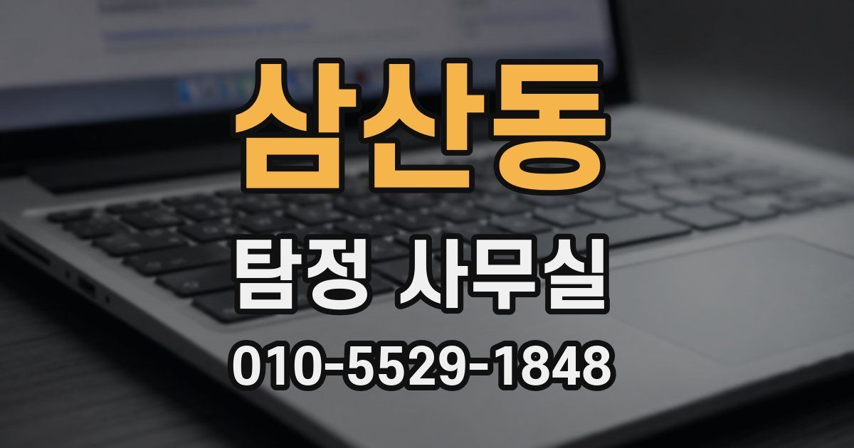 삼산동 탐정 사무실