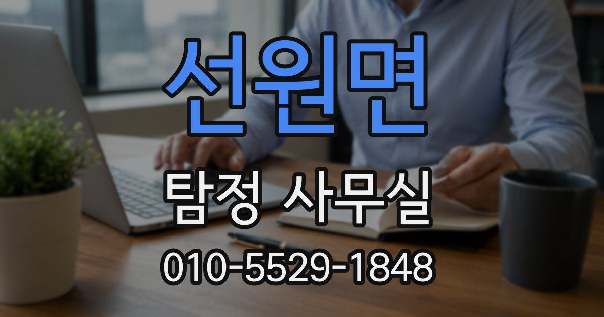 선원면 탐정 사무실