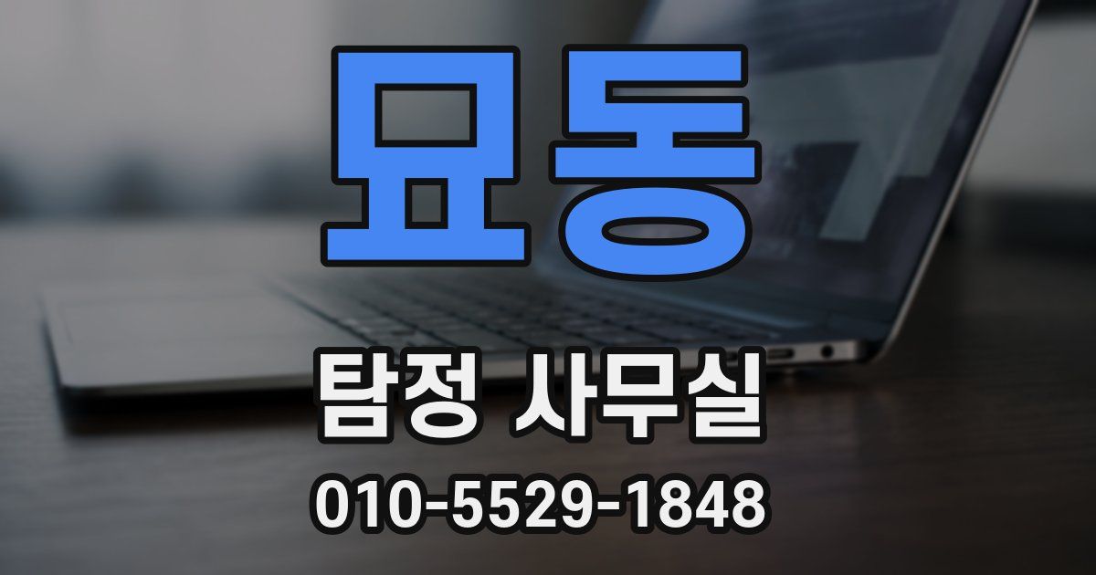 묘동 탐정 사무실
