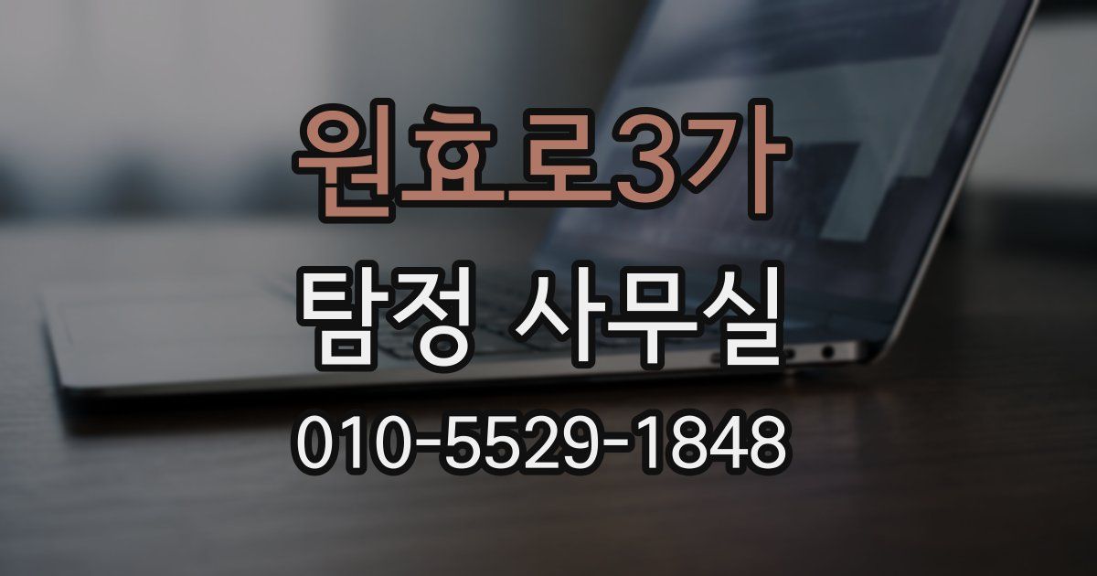 원효로3가 탐정 사무실