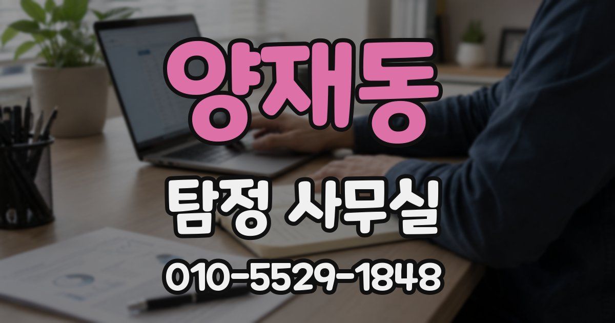 양재동 탐정 사무실
