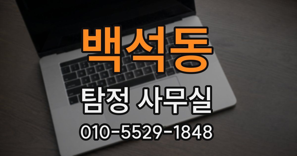 백석동 탐정 사무실