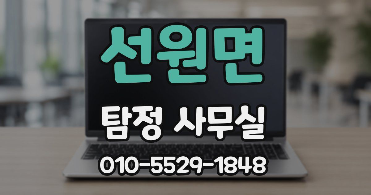 선원면 탐정 사무실