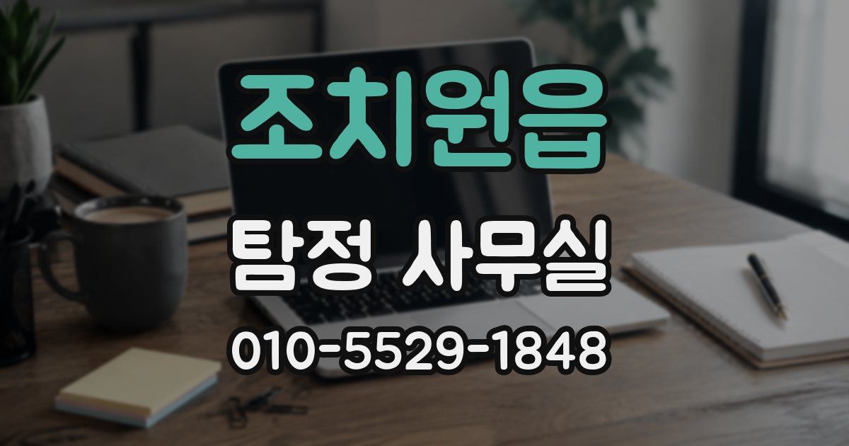 조치원읍 탐정 사무실