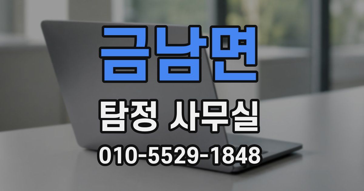 금남면 탐정 사무실
