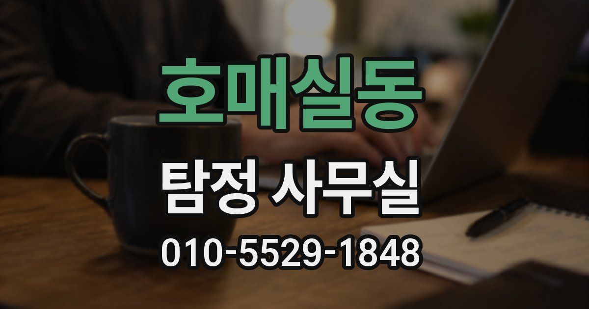 호매실동 탐정 사무실