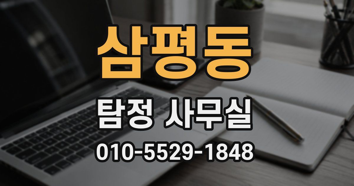 삼평동 탐정 사무실