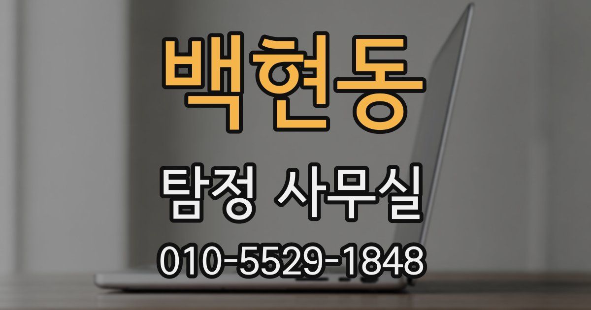 백현동 탐정 사무실