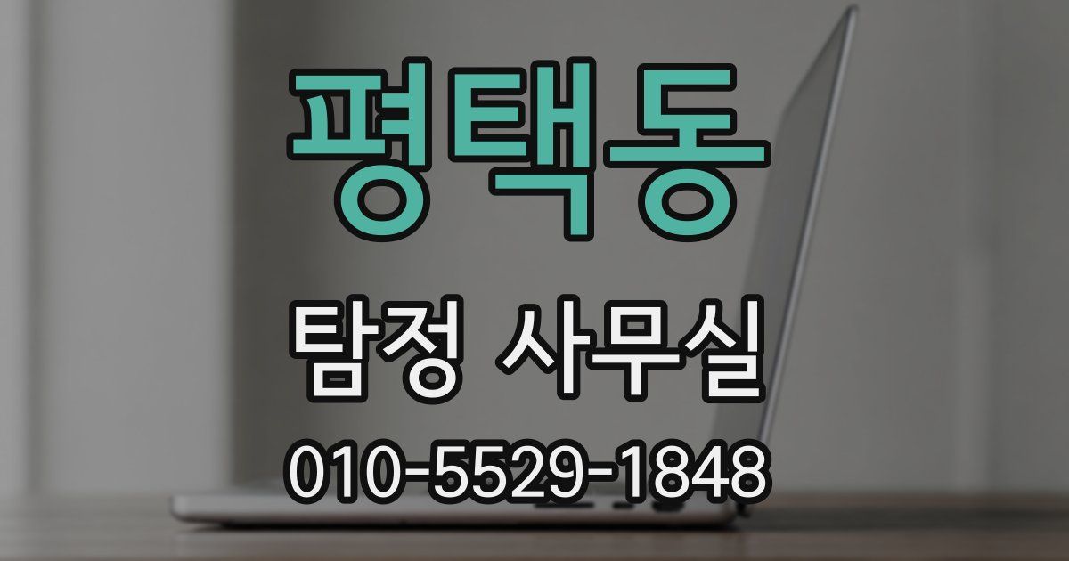 평택동 탐정 사무실