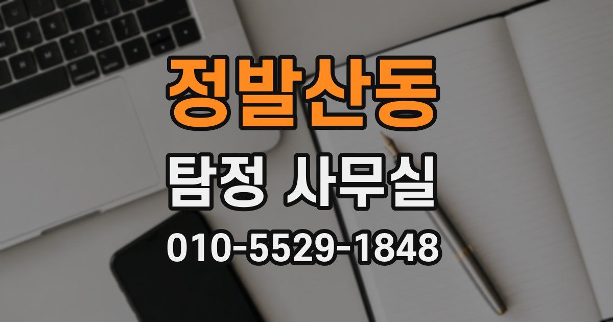 정발산동 탐정 사무실