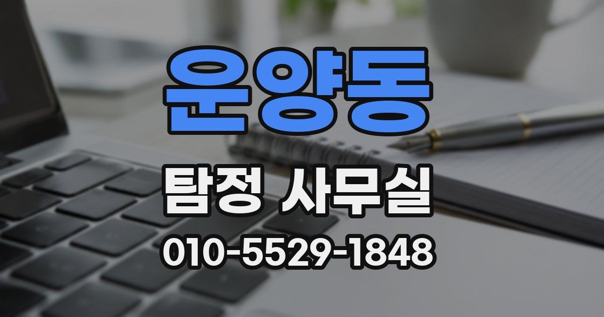운양동 탐정 사무실