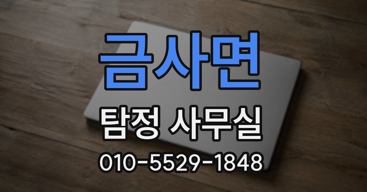 금사면 탐정 사무실