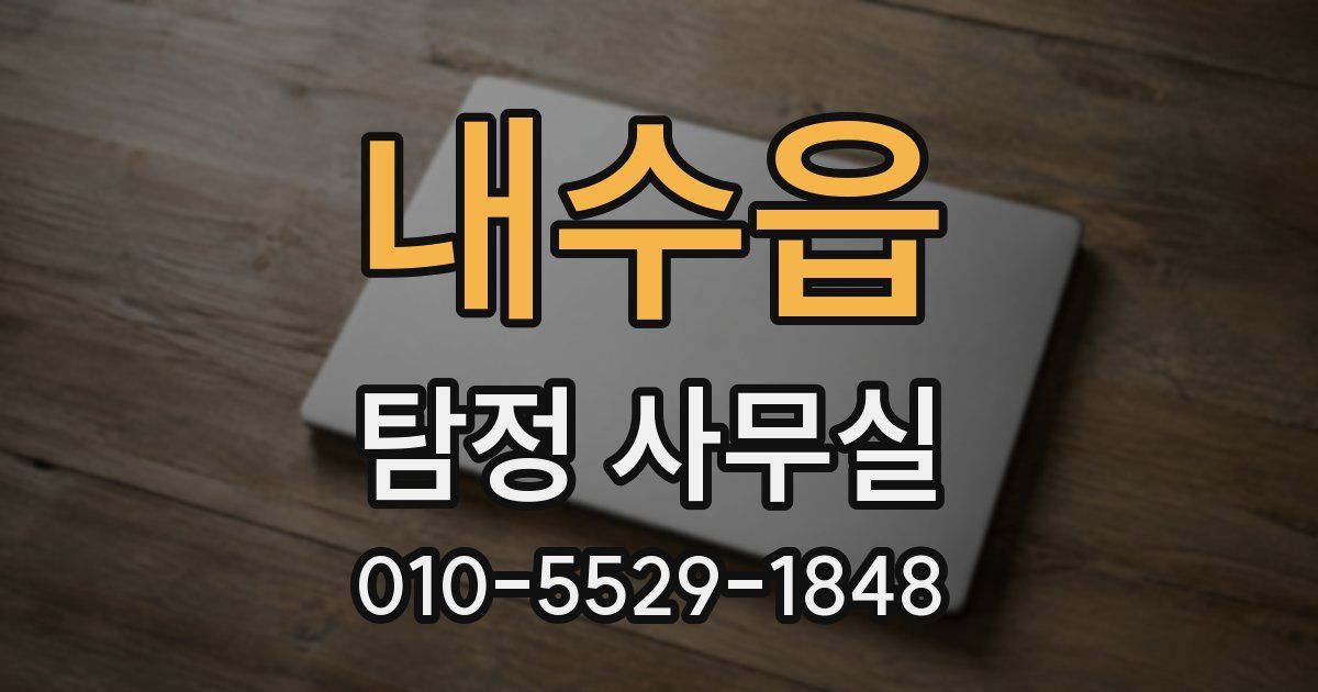 내수읍 탐정 사무실