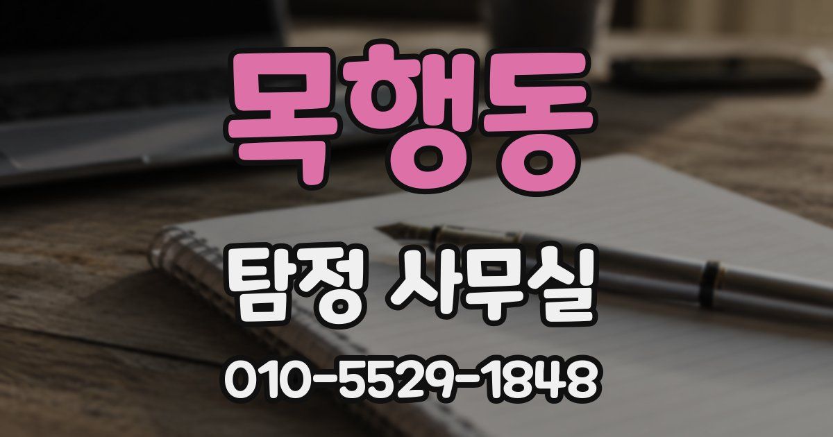 목행동 탐정 사무실