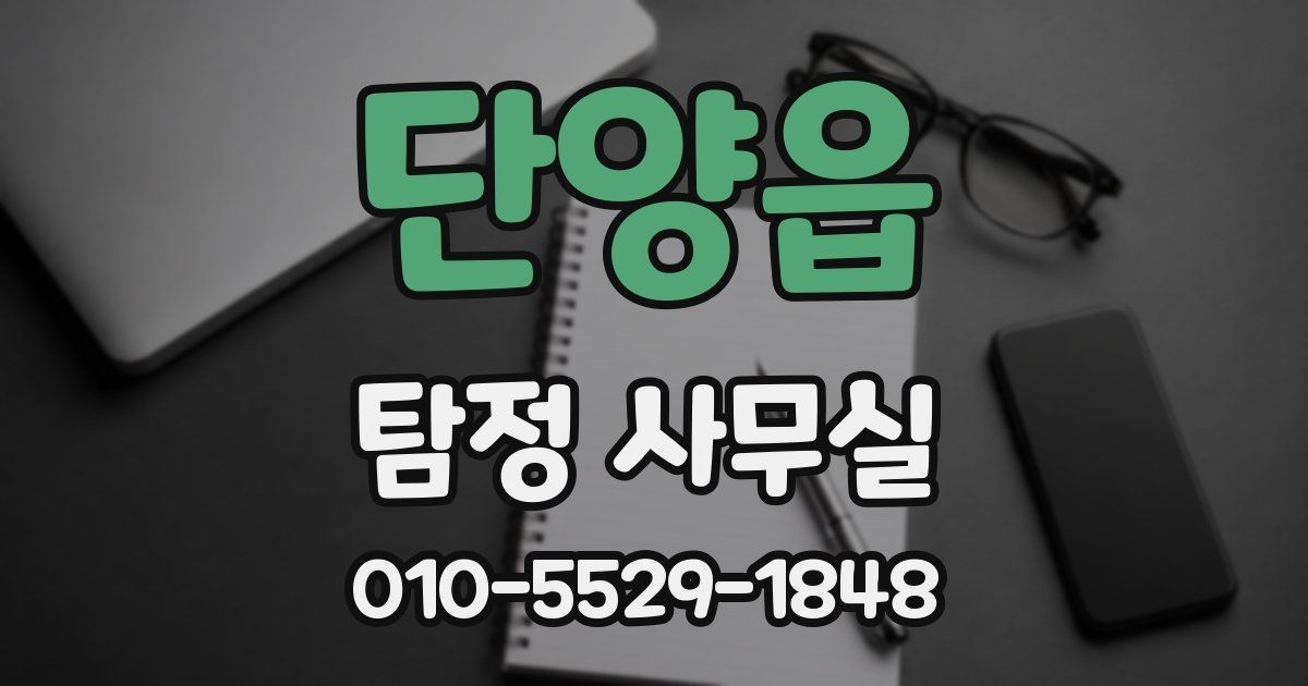 단양읍 탐정 사무실