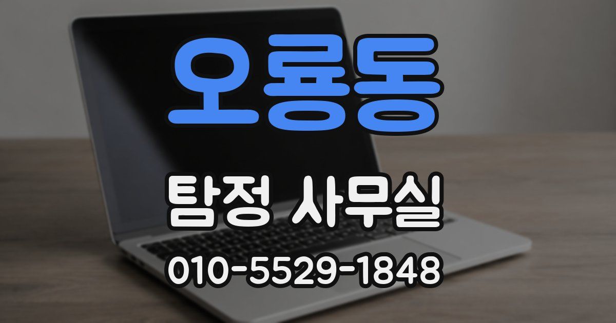 오룡동 탐정 사무실