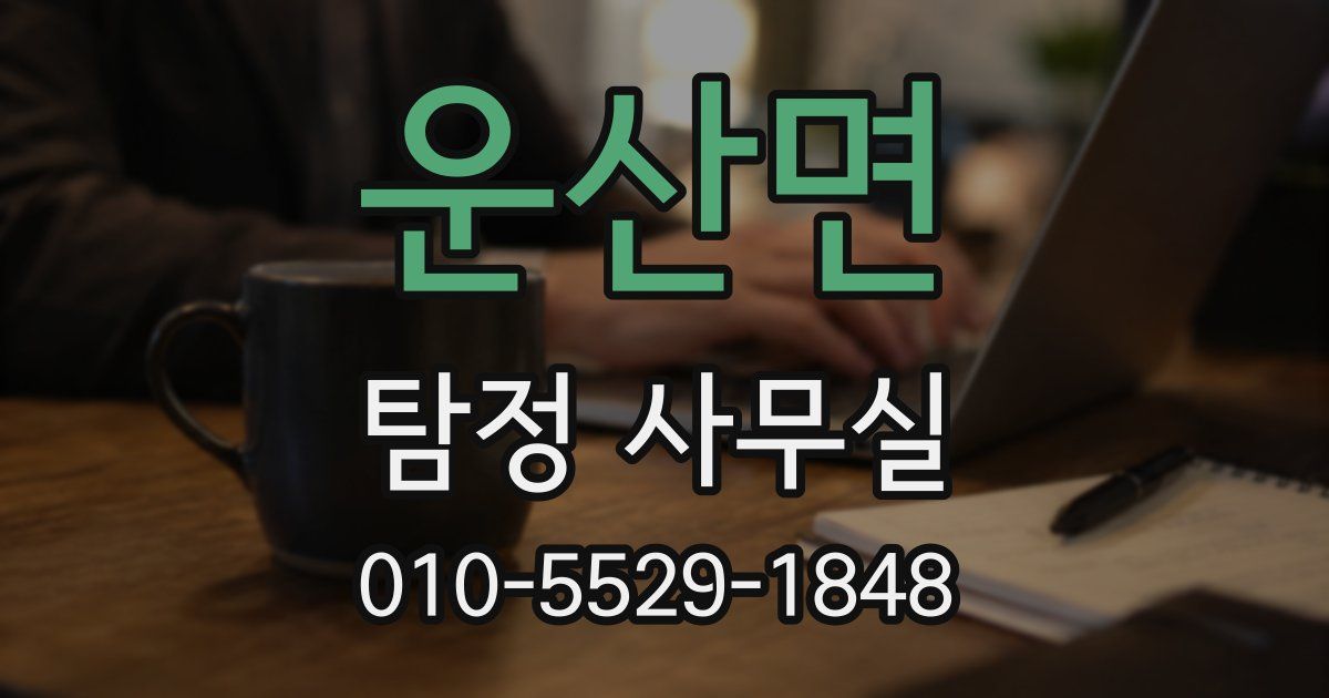 운산면 탐정 사무실