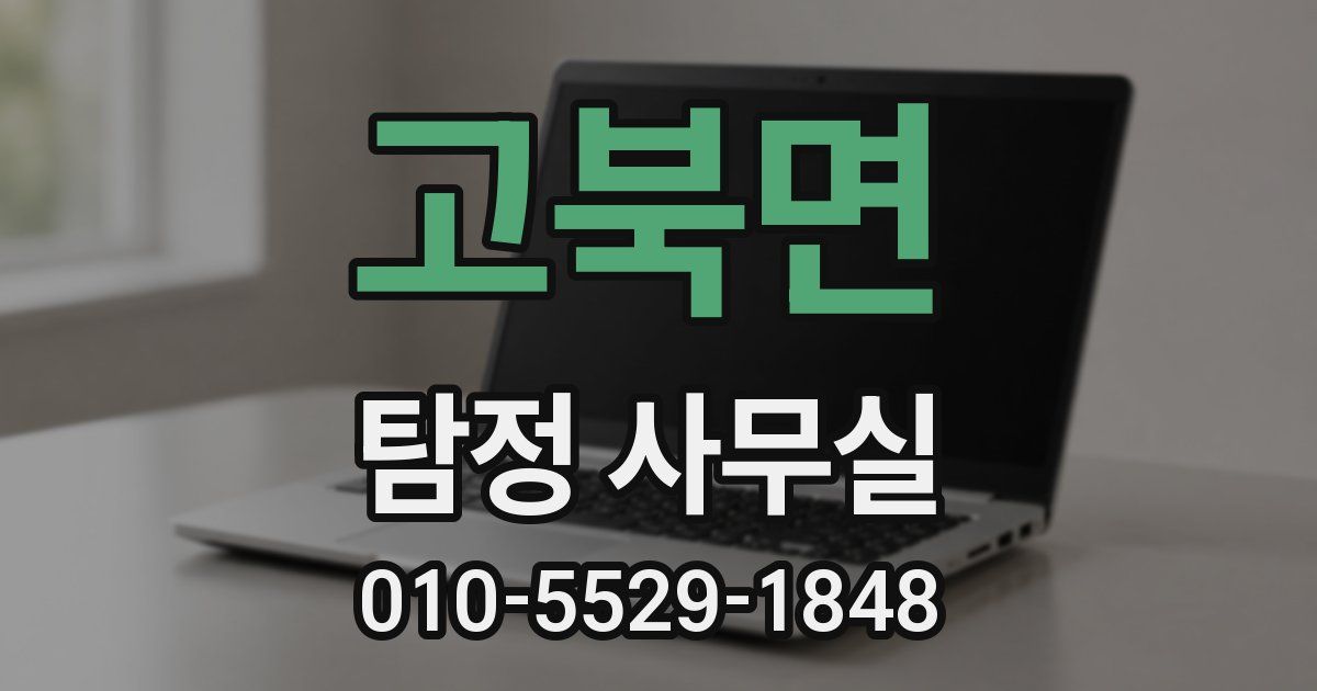 고북면 탐정 사무실