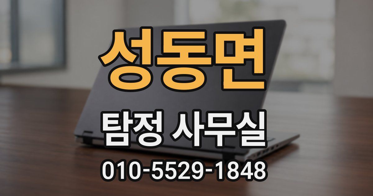 성동면 탐정 사무실