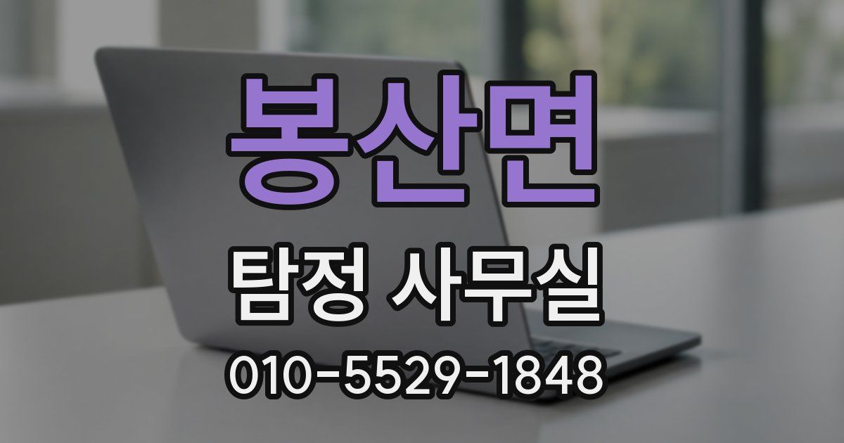 봉산면 탐정 사무실