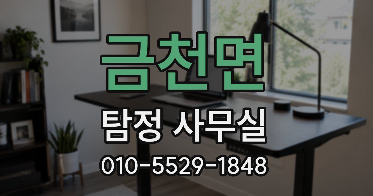 금천면 탐정 사무실