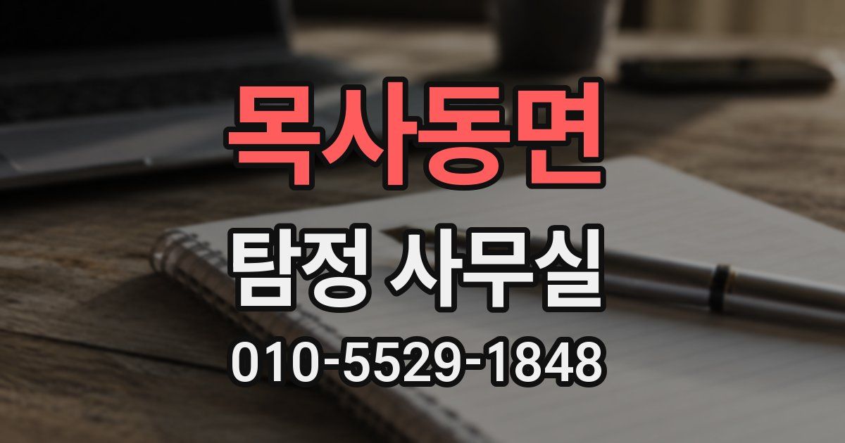 목사동면 탐정 사무실