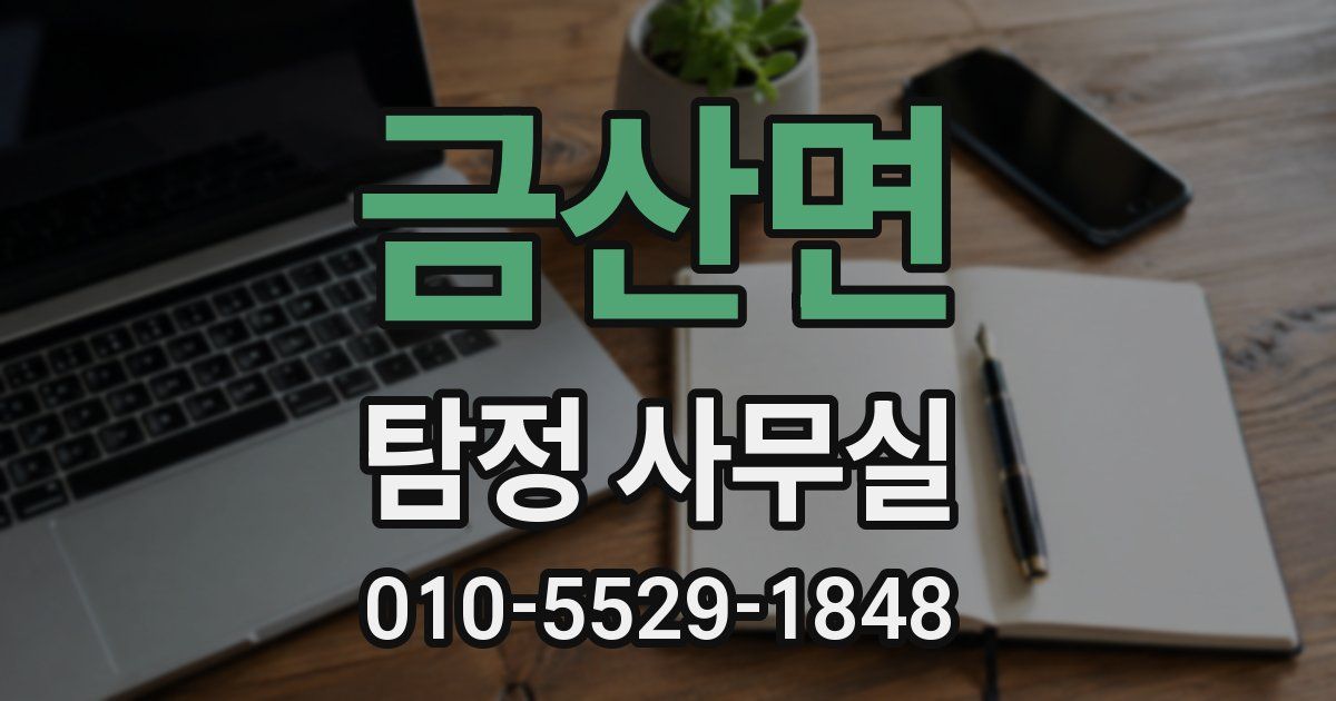 금산면 탐정 사무실