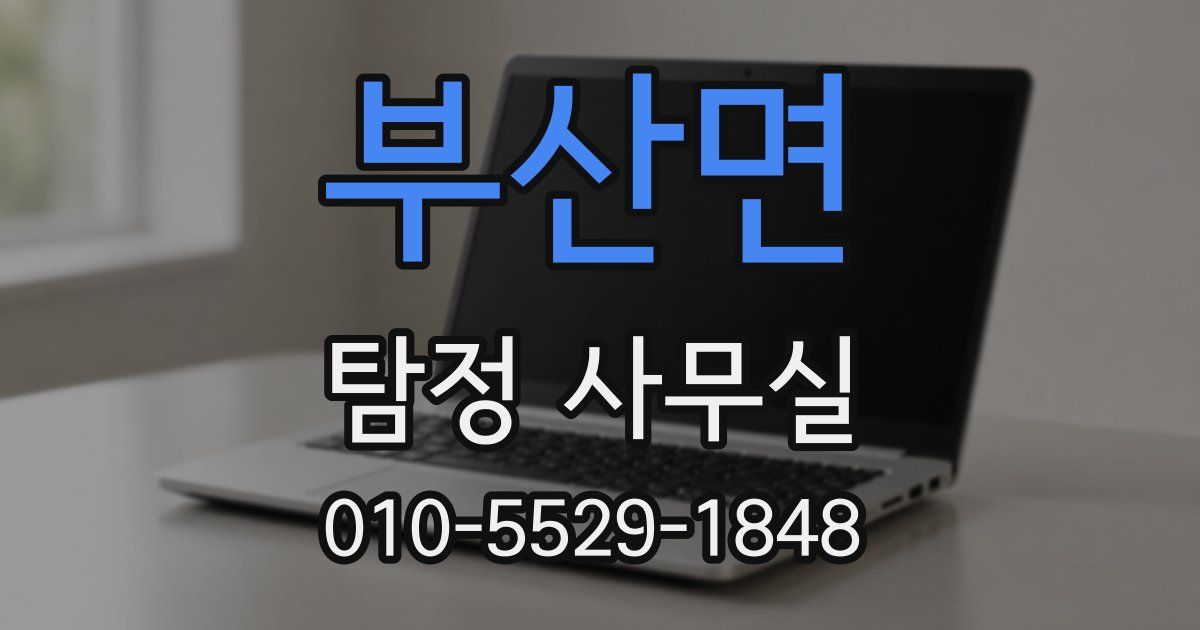 부산면 탐정 사무실