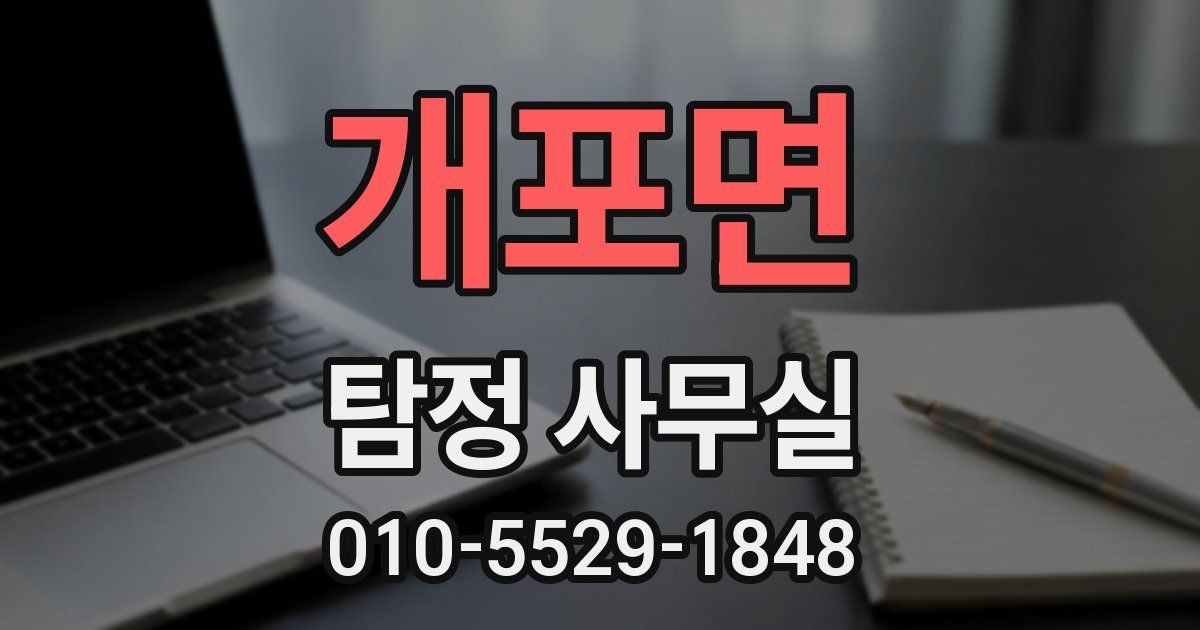 개포면 탐정 사무실