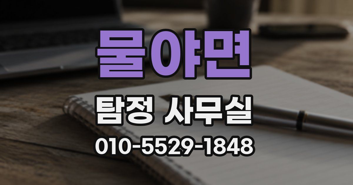 물야면 탐정 사무실