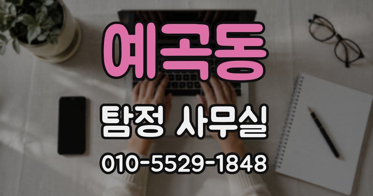 예곡동 탐정 사무실