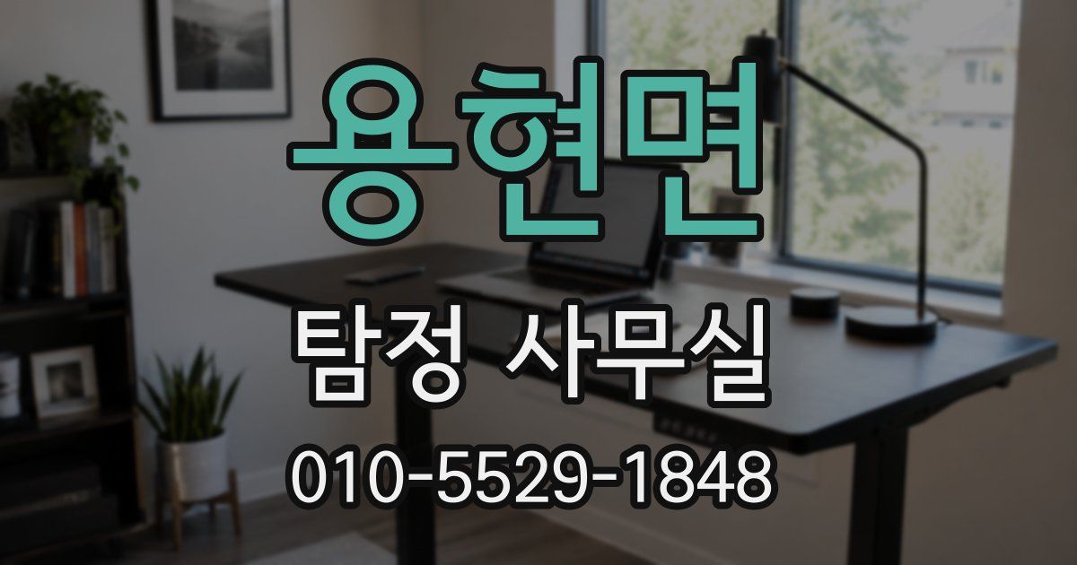 용현면 탐정 사무실