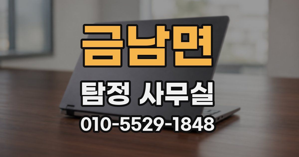 금남면 탐정 사무실