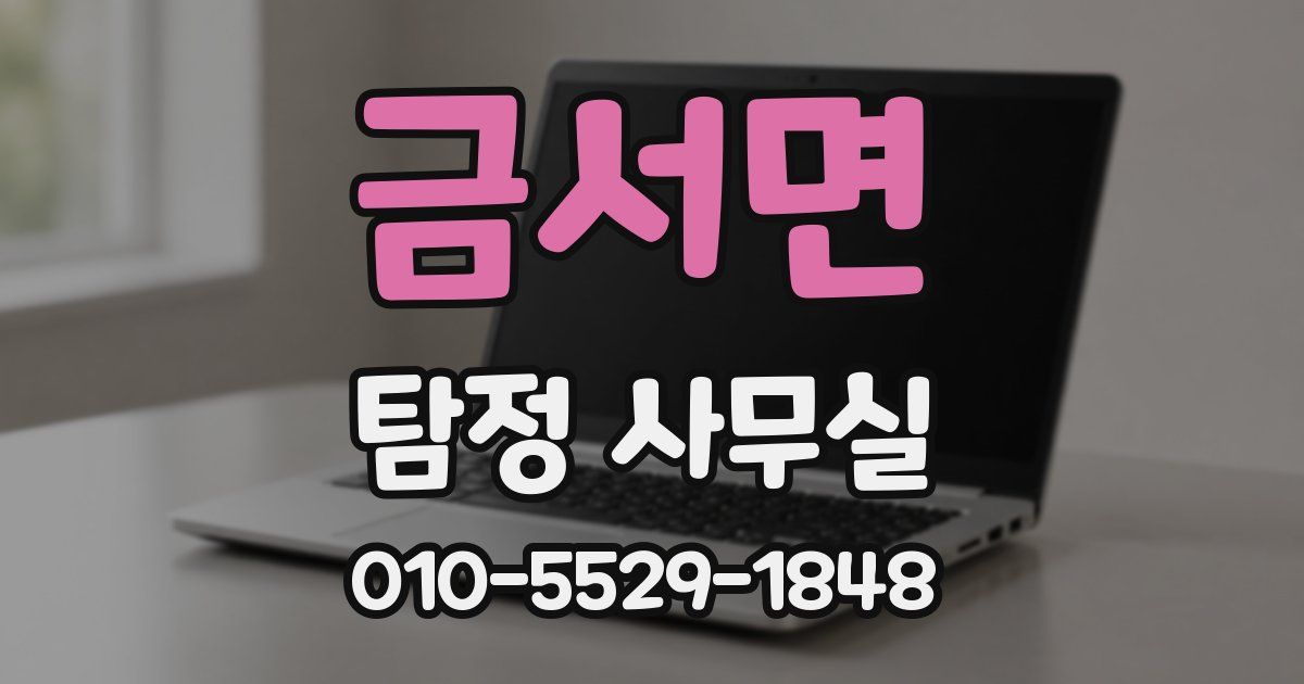 금서면 탐정 사무실