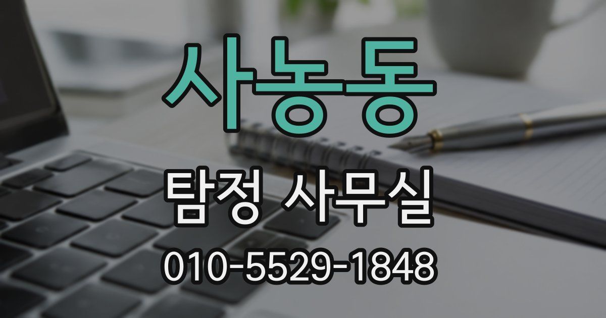 사농동 탐정 사무실