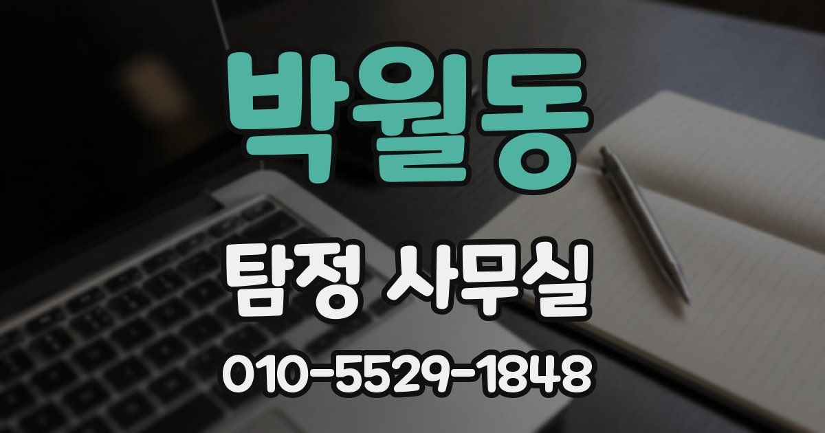 박월동 탐정 사무실