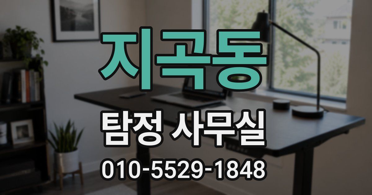지곡동 탐정 사무실
