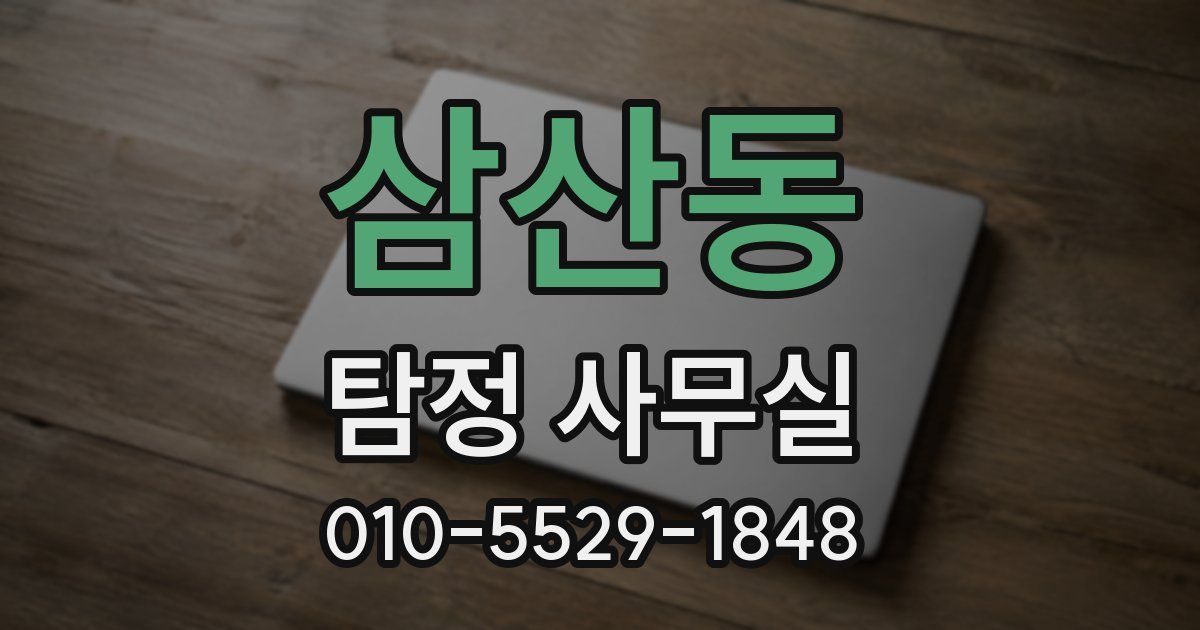 삼산동 탐정 사무실